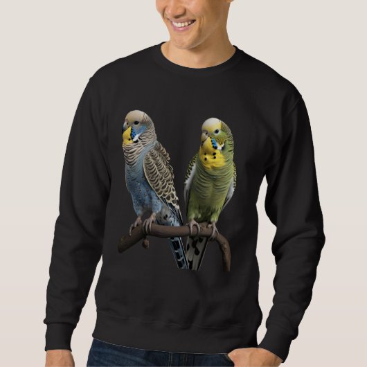 Budgie Budgies Budgerigar Parakeet Birds Birdwatch Sweatshirt (Vorderseite)