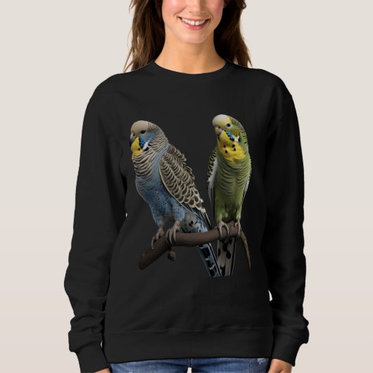 Budgie Budgies Budgerigar Parakeet Birds Birdwatch Sweatshirt (Vorderseite)