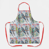 Budgie Budgies Merry Budgiemas Christmas Stocking Schürze (Vorderseite)