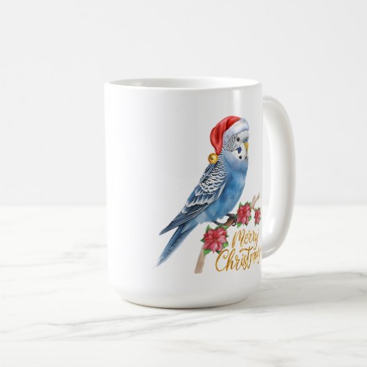 Budgie Christmas Kaffeetasse (VorderseiteRechts)