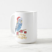Budgie Christmas Kaffeetasse (Vorderseite Links)