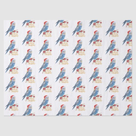 Budgie Christmas  Seidenpapier (Vorderseite)