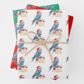 Budgie Christmas Wrapping Paper Geschenkpapier Set (Beispiel)