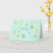 Budgie Cockatiel Birthday Tweetings bird lover Karte (Gelbe Blume)