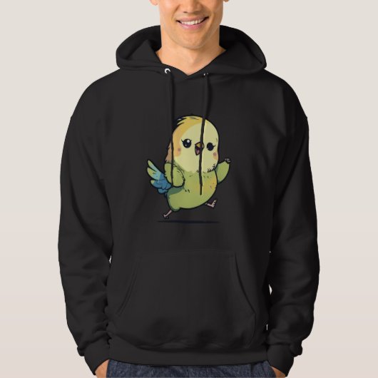 Budgie Dabbing Budgerigar Parakeet Bird Dab Dance  Hoodie (Vorderseite)