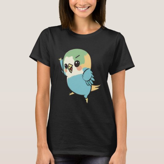 Budgie Dabbing Budgerigar Parakeet Bird Dab Dance  T-Shirt (Vorderseite)