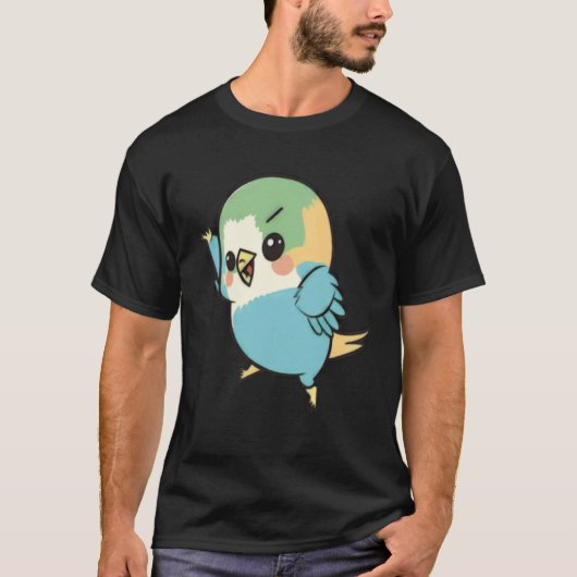 Budgie Dabbing Budgerigar Parakeet Bird Dab Dance  T-Shirt (Vorderseite)