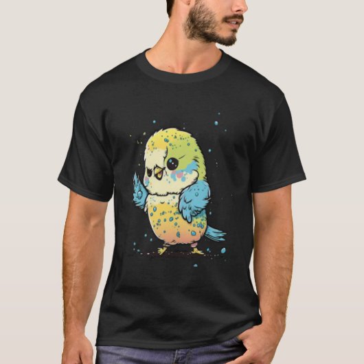 Budgie Dabbing Budgerigar Parakeet Bird Dab Dance T-Shirt (Vorderseite)