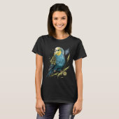 Budgie Dandelion Blume Budgerigar Parakeet T-Shirt (Vorne ganz)