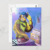 Budgie DJ Postkarte (Vorne/Hinten)