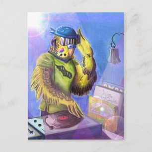 Budgie DJ Postkarte