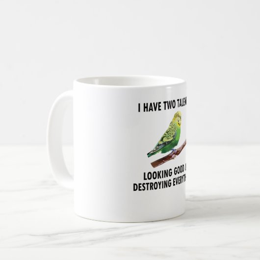 Budgie Eigentümer Budgie Lover Parakeet Bird Budge Kaffeetasse (Vorderseite Links)