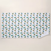 Budgie Frenzy Beach Handtuch (Farbe wählen) (Vorderseite)