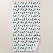 Budgie Frenzy Beach Handtuch (Farbe wählen) (Vorderseite)