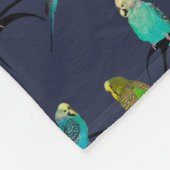 Budgie Frenzy Fleece Blanket (Marine) (Ecke)