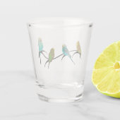 Budgie Frenzy Gift Glass Schnapsglas (Rückseite)