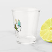 Budgie Frenzy Gift Glass Schnapsglas (Rechts)