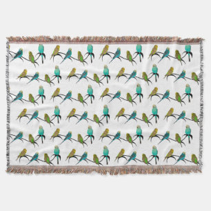 Budgie-Frenzy-Wurfdecke (Farbe wählen) Decke