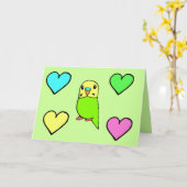 Budgie Geburtstagskarten Karte (Gelbe Blume)