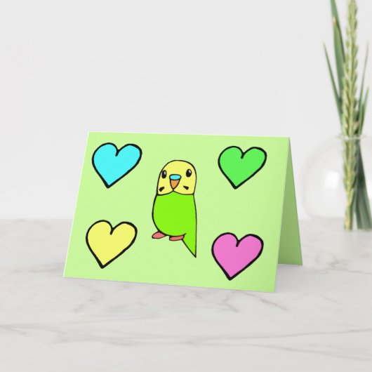 Budgie Geburtstagskarten Karte (Vorderseite)