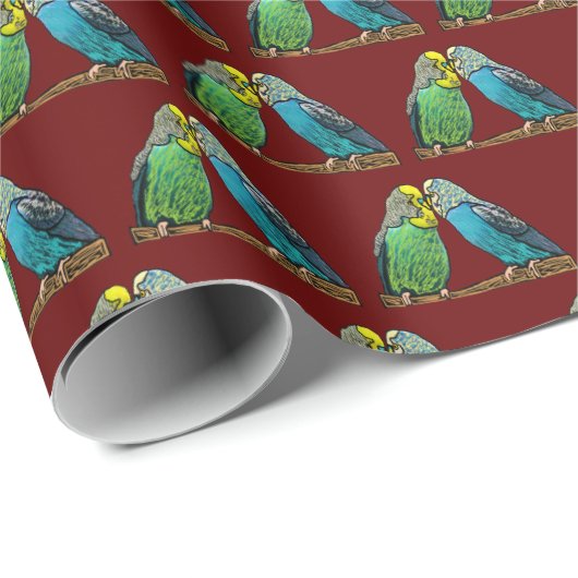 Budgie Geschenkpapier (Rolleneckpunkt)
