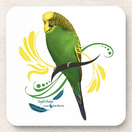 Budgie Getränkeuntersetzer (Vorderseite)