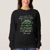 Budgie Girl Ohrs Budgie Lover Paraket Budgerigar Sweatshirt (Vorderseite)