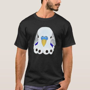 Budgie Head - weißer und blauer Paraket Kopf auf  T-Shirt