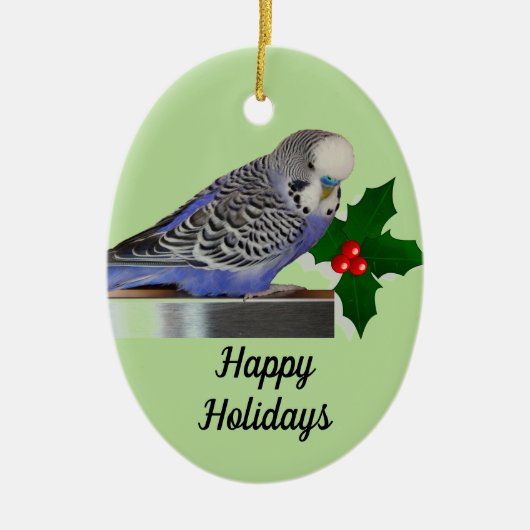 Budgie Holiday Ornament (Vorne)