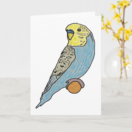 Budgie Karte (Gelbe Blume)