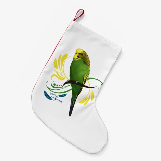 Budgie Kleiner Weihnachtsstrumpf (Vorderansicht (hängend))