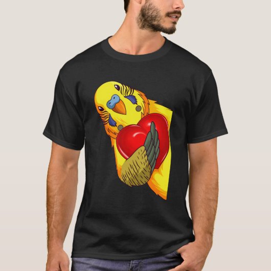 Budgie Liebe Budgerigar Parakeet T-Shirt (Vorderseite)