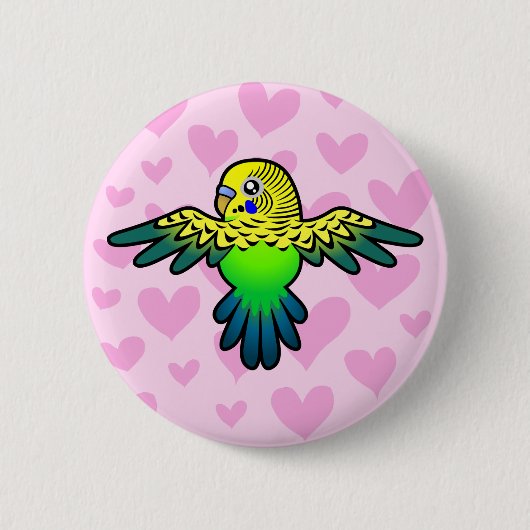 Budgie Liebe Button (Vorderseite)