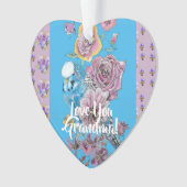 Budgie Liebe Du Oma Weihnachtsdekoration Ornament (Vorderseite)