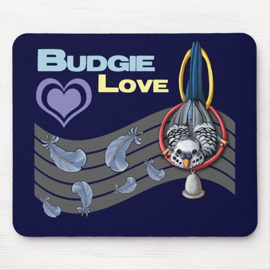 Budgie Liebe "Süsse" Mousepad (Vorne)