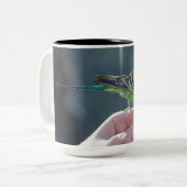 Budgie Liebe-Tasse Zweifarbige Tasse (Vorderseite Links)