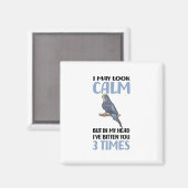 Budgie Lover Magnet (Vorderseite/Rückseite)