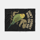 Budgie mit Dinosaur Shadow Fleecedecke (Vorderseite (Horizontal))