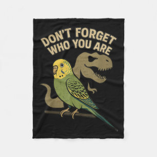 Budgie mit Dinosaur Shadow Fleecedecke