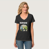 Budgie Mom Budgerigar Parakeet Bird 55 T-Shirt (Vorderseite Vollansicht)