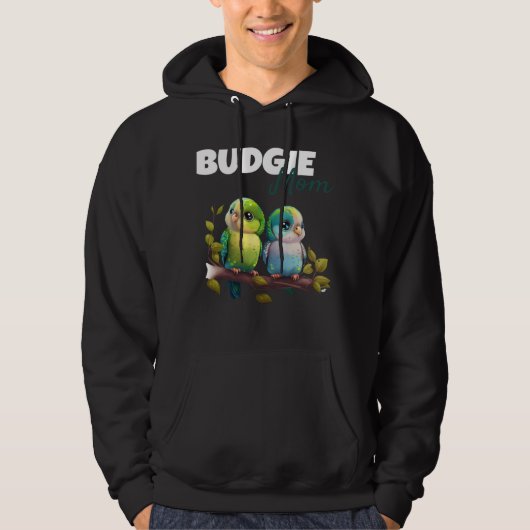 Budgie Mom Budgerigar Parakeet Bird 61 Hoodie (Vorderseite)
