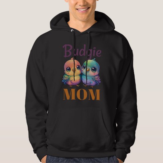 Budgie Mom Budgerigar Parakeet Bird 91 Hoodie (Vorderseite)