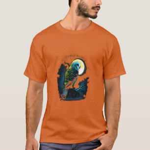 Budgie Moon Budgerigar Parakeet Bird Pet Eigentüme T-Shirt