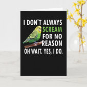 Budgie Owner Budgie Lover Parakeet Bird Budgerigar Karte (Gelbe Blume)