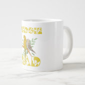Budgie Papa Retro-Besitzer von Papageienliebhabern Jumbo-Tasse (Vorderseite Rechts)