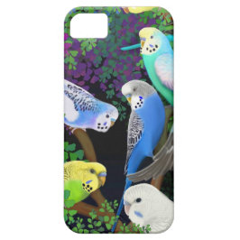 Budgie Papageien in Farne iPhone Fall Case-Mate iPhone Hülle