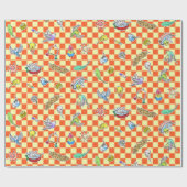 Budgie Papageienmuster Geschenkpapier (Flach)