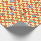 Budgie Papageienmuster Geschenkpapier (Ecke)