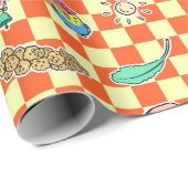 Budgie Papageienmuster Geschenkpapier (Rolleneckpunkt)