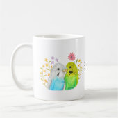Budgie Parakeet Bird Wasserfarbene Individuelle Na Kaffeetasse (Links)